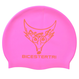 High quality silicone swimming cap,pink